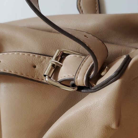 Kenneth Cole Reaction tan faux leather backpack